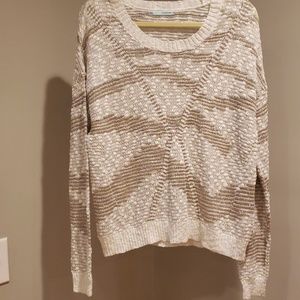 NWT Cream and gold tinsel sweater